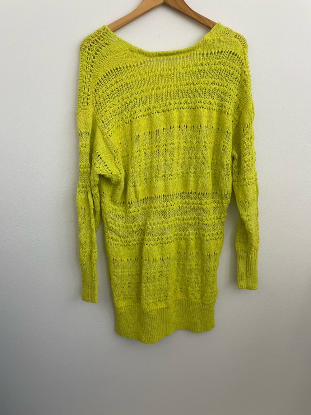 Free people hot tropics neon green limelight oversized sweater - Picture 8 of 9